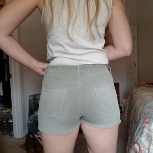 High Waisted Corduroy Shorts